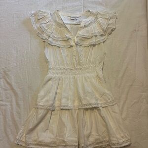 LoveShackFancy Target Cream Ruffled Dress